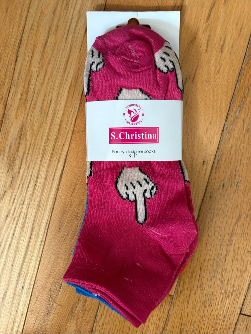 Socks with funny graphic white elephant or gag gift Novelty Socks size 9-11
